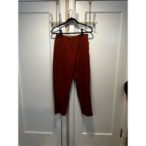 Charlotte Russe Medium Skinny Leg Tapered Burnt Orange Brown Dress Pants Work Pa